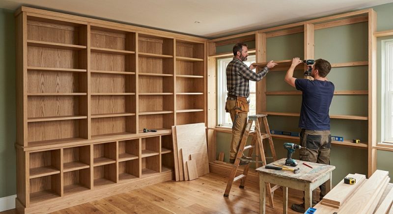 Custom Bookcase Installation in Charlotte, NC