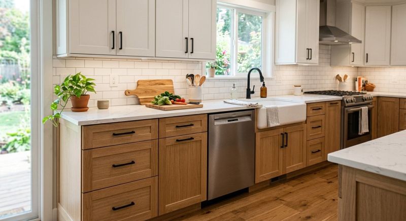 Cherry Cabinet Refacing in Indianapolis, IN